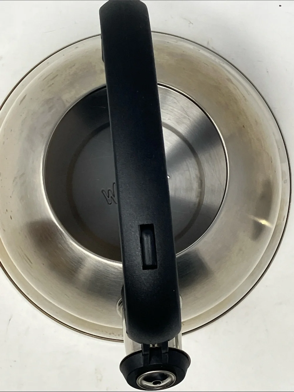Mr. Coffee Stainless Steel Whistling Tea Kettle Stovetop Flip Spout